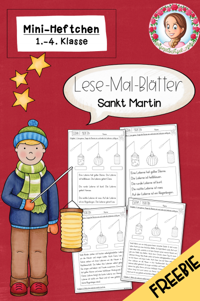 FREEBIE: Lese-Mal-Blatt – St Martin – Sankt Martin (Klasse 1-2) (228002)