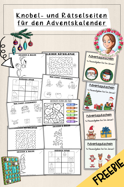 FREEBIE: Knobel- und Rätselseiten für den Adventskalender (234939)