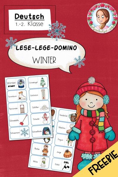 FREEBIE: Lese-Lege-Domino Winter (1./2. Klasse) (238354)