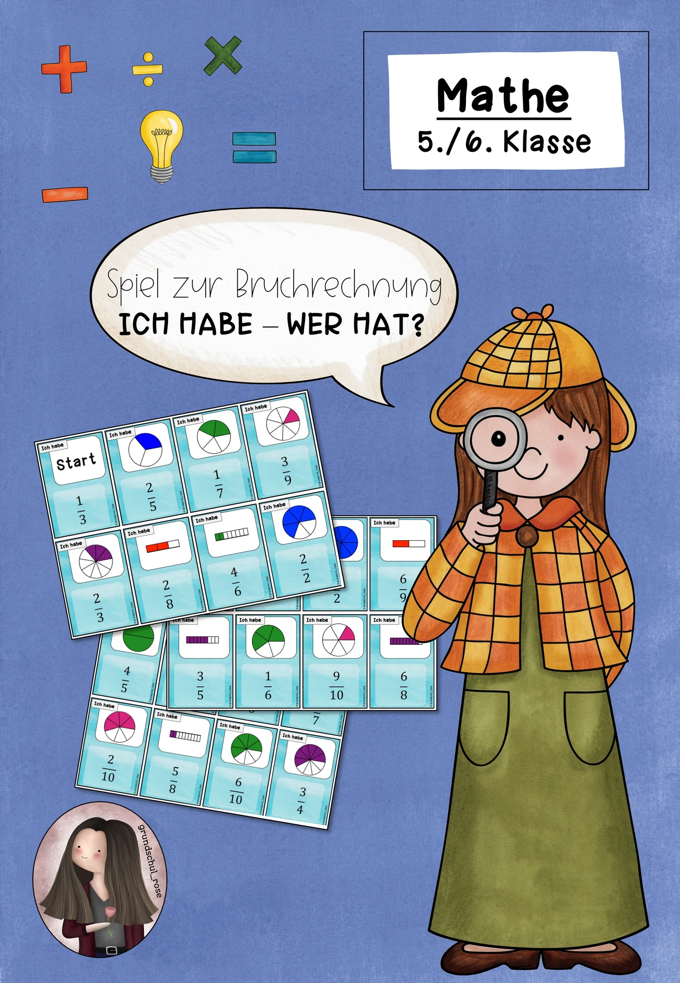 Bruchrechnung Spiel: Ich habe, wer hat? Klasse 5-6