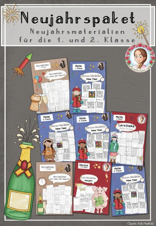 Neujahrspaket – Kreative Übungen & Lernspiele zum Jahresstart (1.–3. Klasse) MEGA-Paket