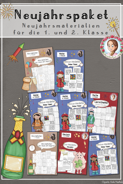 Neujahrspaket – Kreative Übungen & Lernspiele zum Jahresstart (1.–3. Klasse) MEGA-Paket (253372)