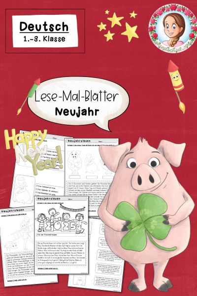 FREEBIE: Neujahrs-Lese-Spaß (1.–3. Klasse) – kostenloses Material zum Jahresstart (254987)