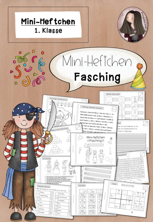 Mini-Heft Fasching Klasse 1 Freiarbeit