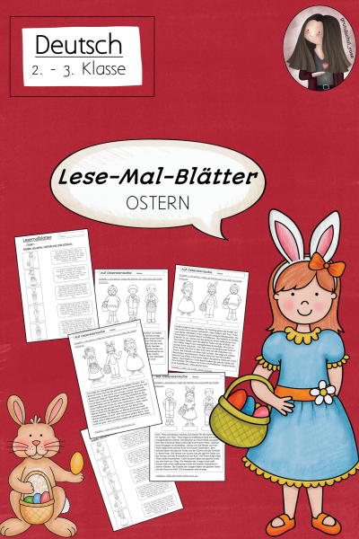 Lesemalbätter Ostern Klasse 2 bis 3 (281411)