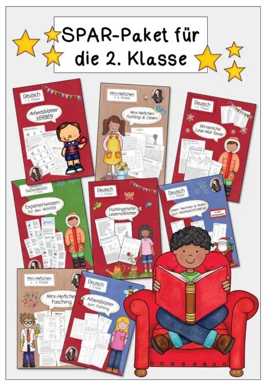 Spar-Paket 2. Klasse: Deutsch & Mathematik Übungen zum Wiederholen, Fördern & Festigen (bis 2020)