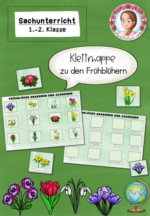 Klettmappe zu den Frühblühern / Frühblüher (1. Klasse)