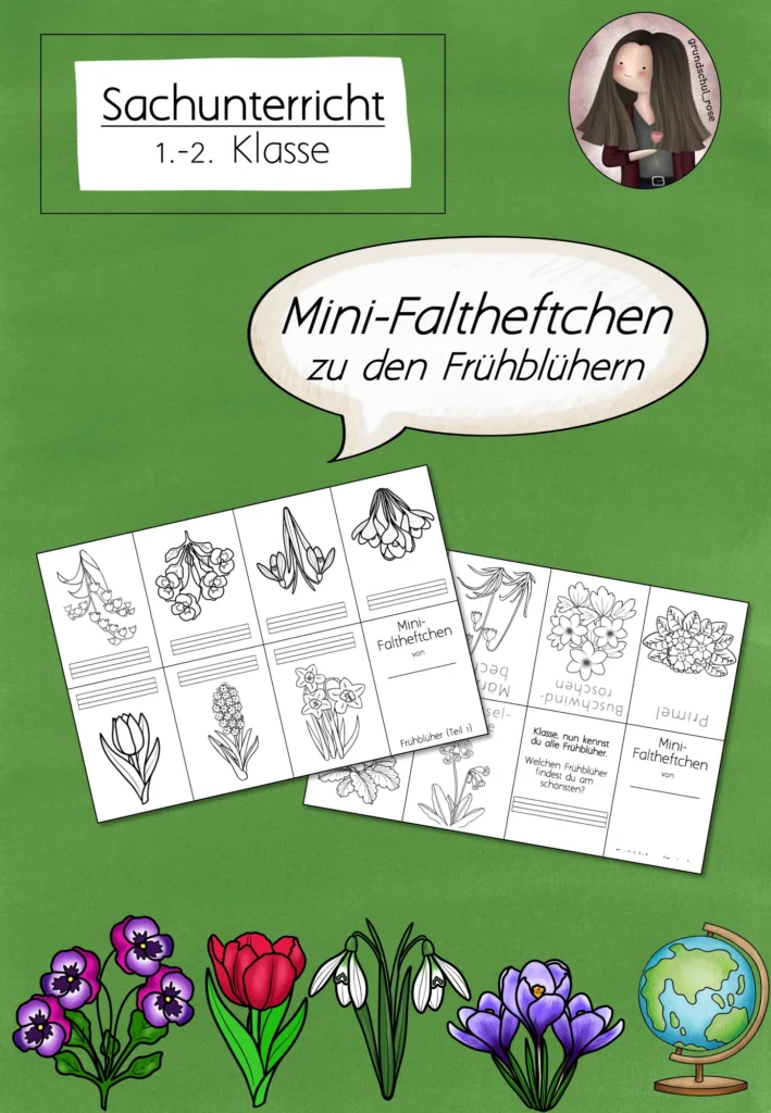 Mini-Heft Frühling Sachunterricht Klasse 1-2 - Cover für Klasse 1-2