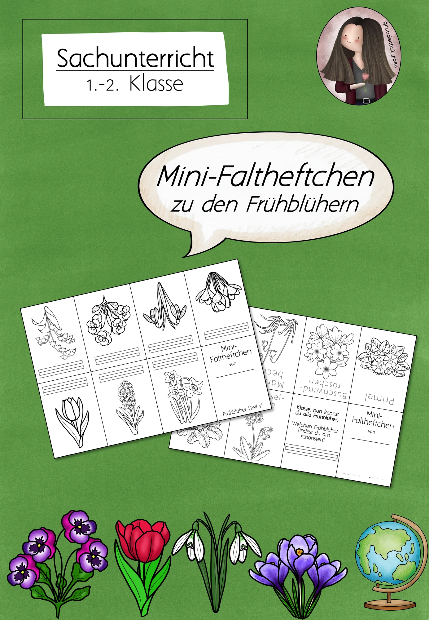 FREEBIE Frühblüher Faltheft | Sachunterricht Klasse 1-2