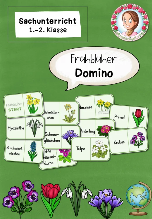 Domino Frühblüher (Klasse 1 bis 3) Sachunterricht