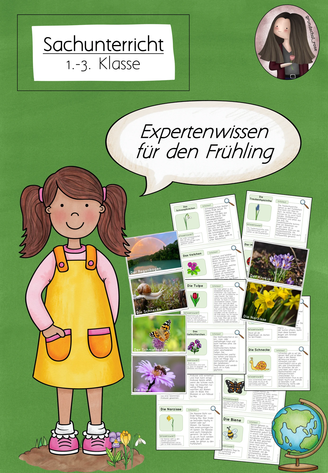 Frühling Wissenskartei | Sachunterricht Klasse 1-3
