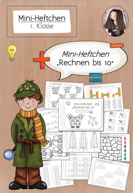 Mini-Heftchen Addition Subtraktion Zahlenraum 10