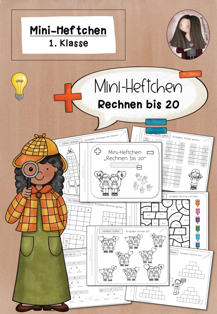 Cover Mini-Heft Rechnen bis 20 Addition und Subtraktion Klasse 1