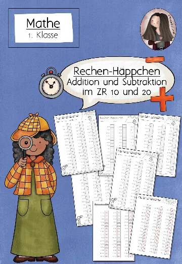 Cover: Kopfrechnen Klasse 1 ZR 20 | Rechen-Häppchen Mathe – digitales Unterrichtsmaterial für die Grundschule