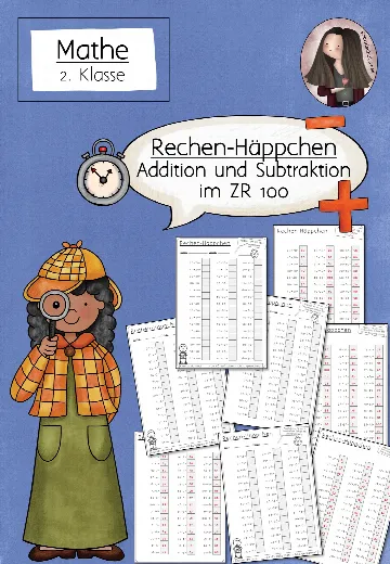 Cover: Kopfrechnen Klasse 2 ZR 100 | Rechen-Häppchen Mathe – digitales Unterrichtsmaterial für die Grundschule
