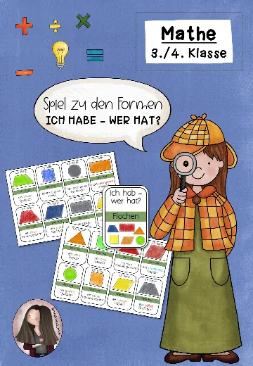 Cover: Lernspiel zu den Formen (Ich habe - Wer hat?) – digitales Unterrichtsmaterial für die Grundschule