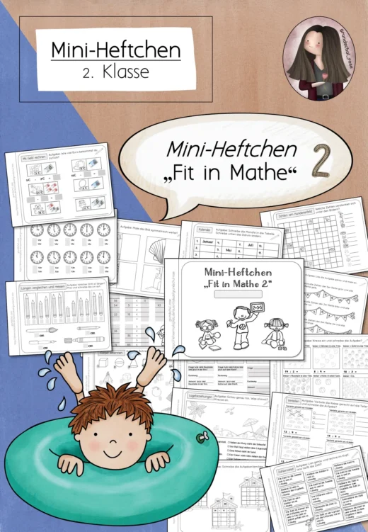 Mini-Heft Mathe – Wiederholung & Festigung für die 2. Klasse