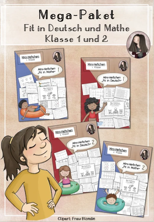 Wiederholungshefte Deutsch & Mathe – MEGA-Paket Klasse 1 und 2
