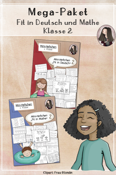 Wiederholungsheft Klasse 2 Fit in Deutsch und Mathe MEGA-Paket (338969)