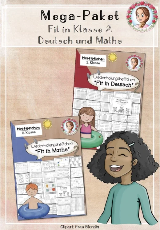 Fit für Klasse 3 Deutsch & Mathe | Ferienheft & Wiederholungsheft Klasse 2