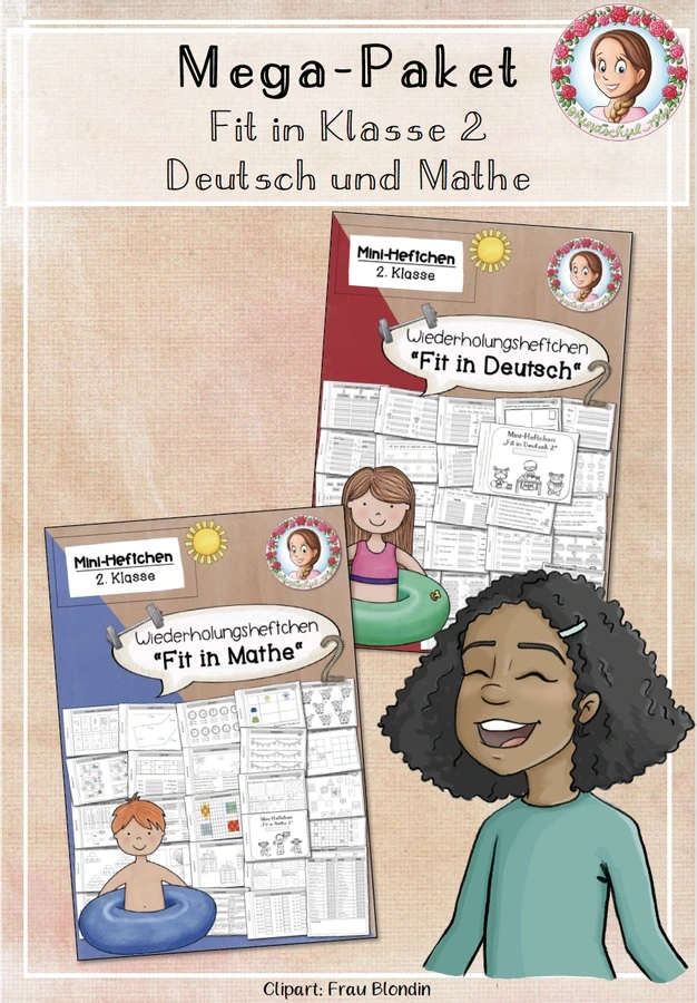Fit für Klasse 3 Deutsch & Mathe | Ferienheft & Wiederholungsheft Klasse 2