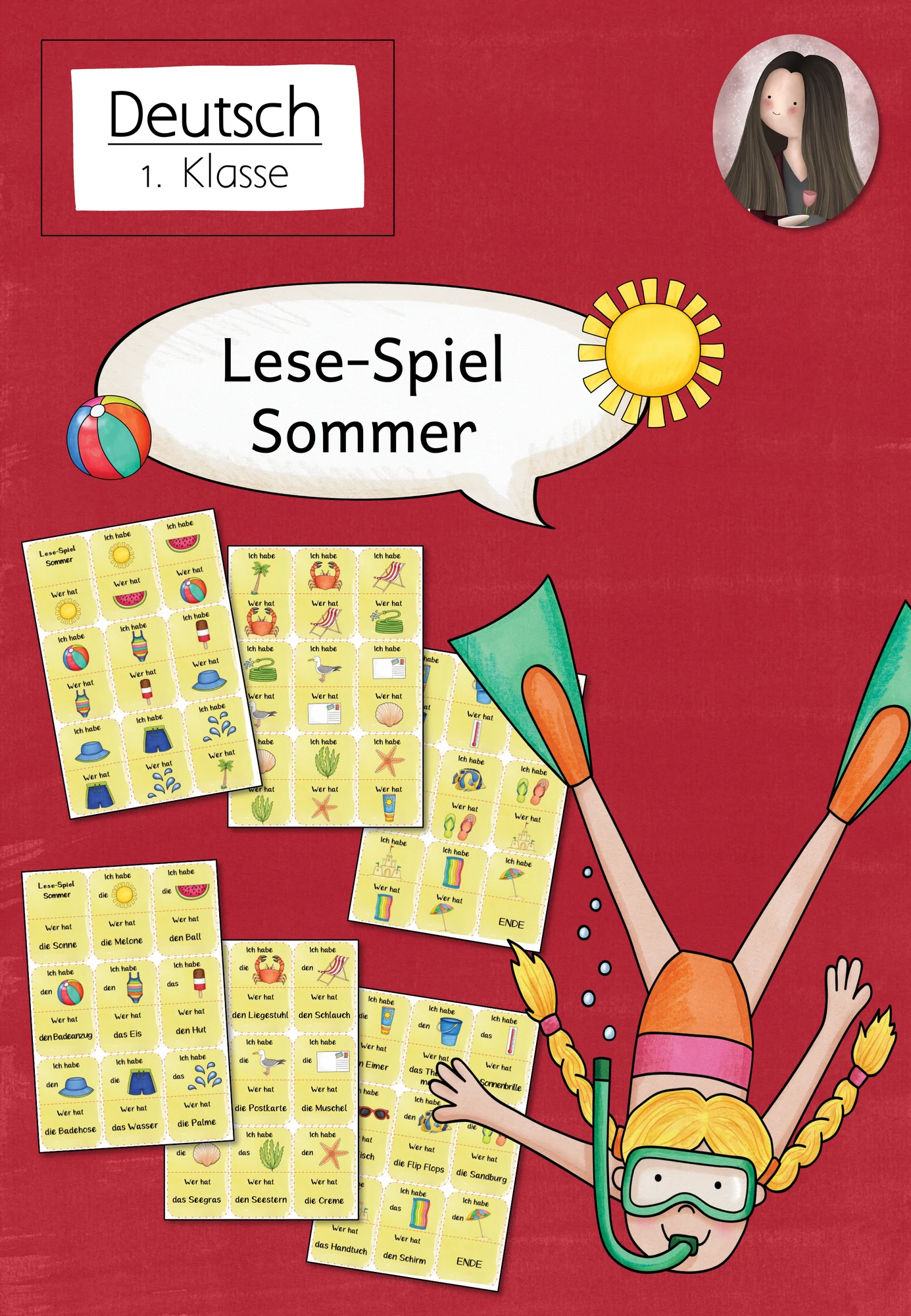 Lese-Spiel "Ich hab, wer hat" Sommer | Klasse 1-2