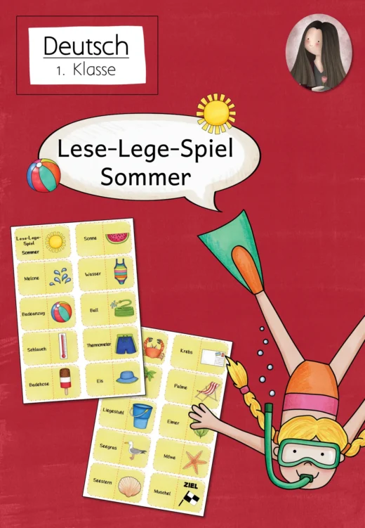 FREEBIE: Lese-Lege-Spiel zum Sommer (1. Klasse)
