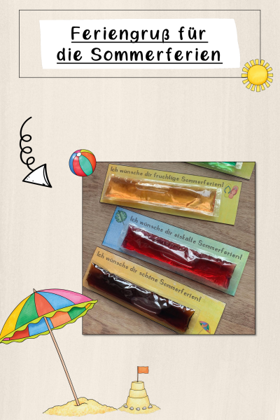 FREEBIE: Feriengruß für die Sommerferien / Sommer / Grußkärtchen (383013)