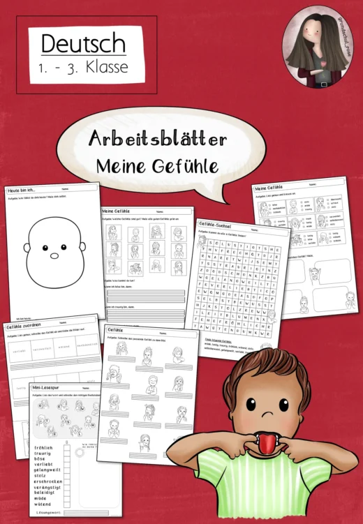 Arbeitsblätter zum Thema Gefühle (1.-3. Klasse)