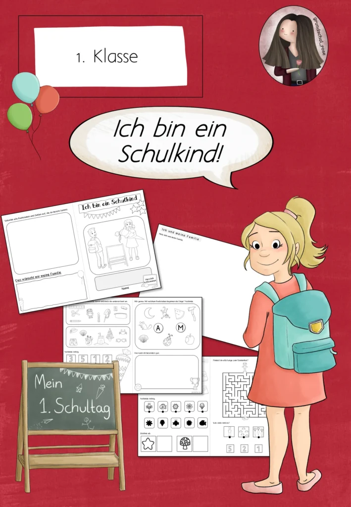 Faltheft Einschulung: Ich bin ein Schulkind, kostenlos