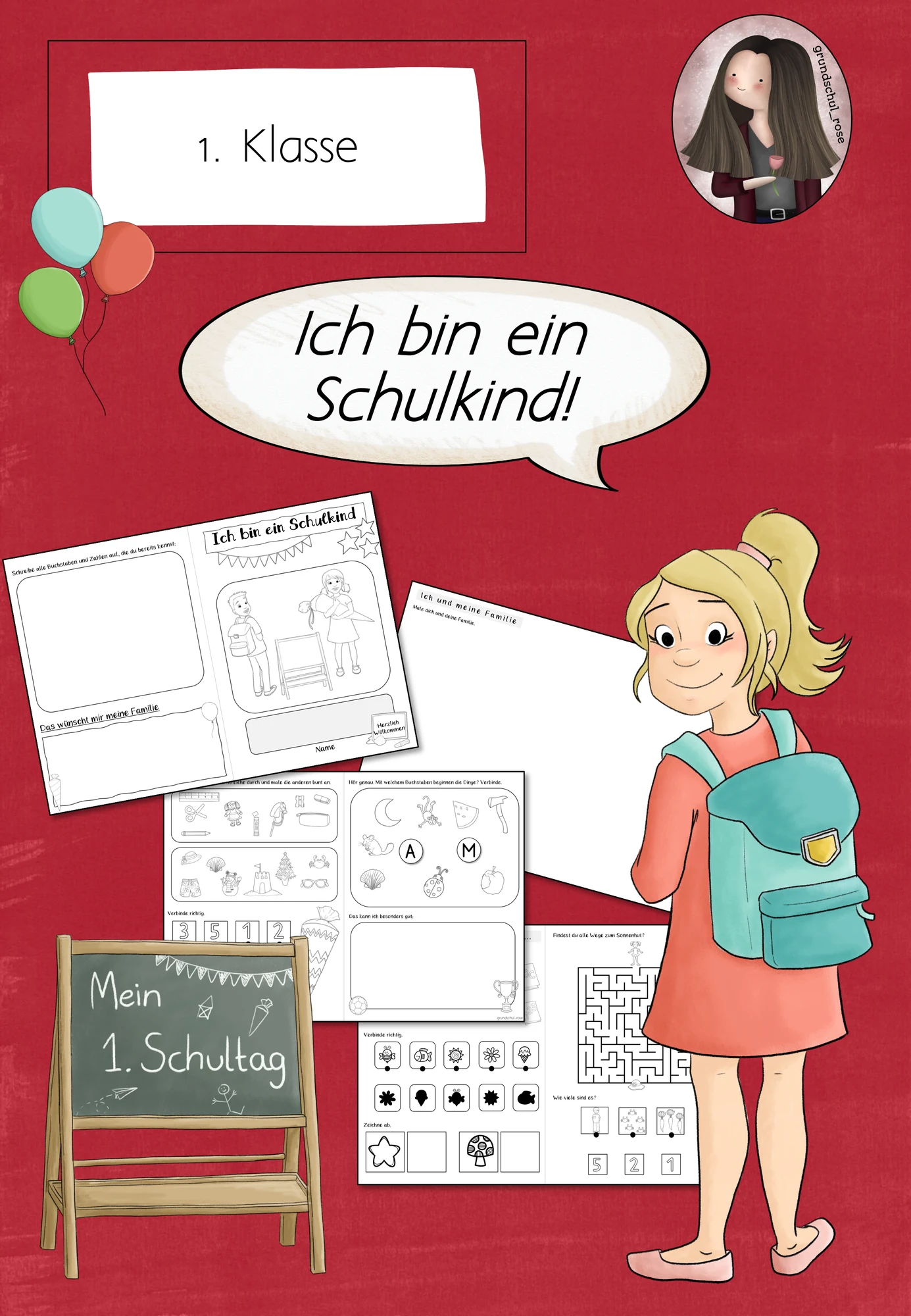 FREEBIE: Falt-Heft für die Einschulung (1. Klasse)