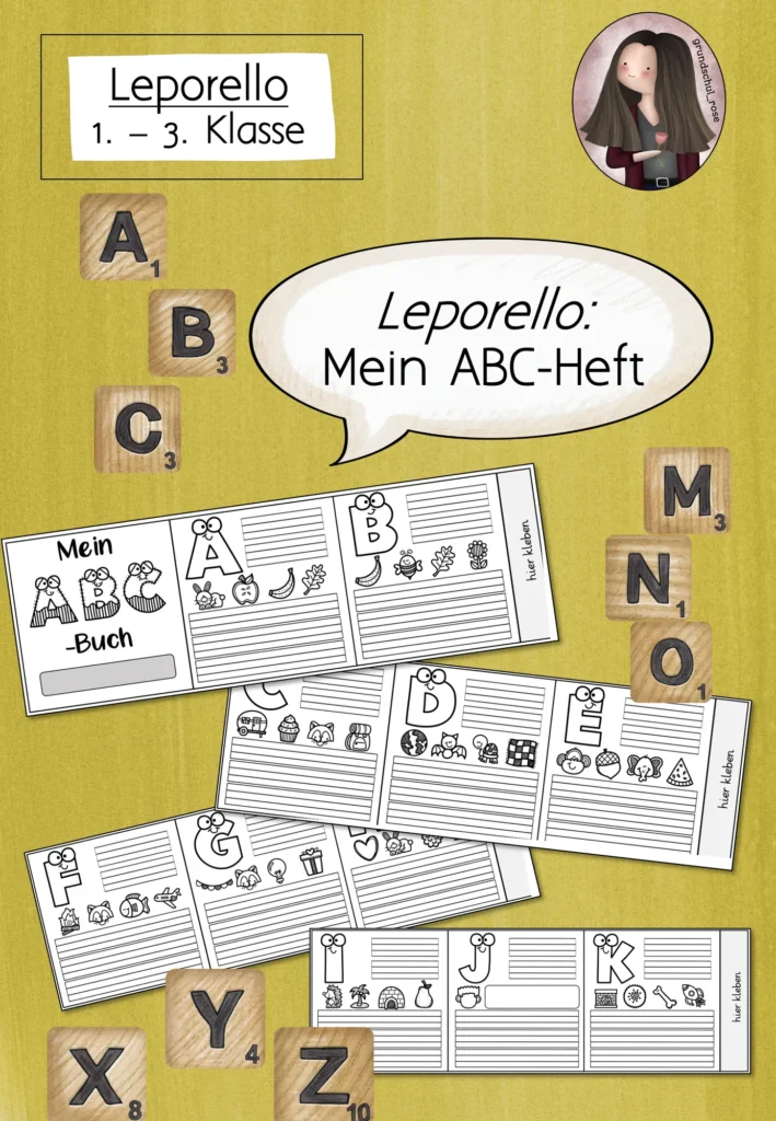 Leporello Buchstabeneinführung Deutsch Klasse 1-2 - Cover für Klasse 1-2