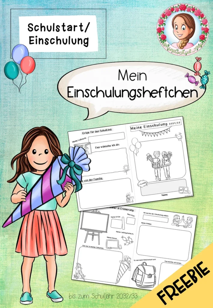 Einschulungsheftchen Freebie | Einschulung 1. Klasse