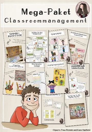Cover: Classroommanagement Mega-Paket | Klassenorganisation Grundschule – digitales Unterrichtsmaterial für die Grundschule