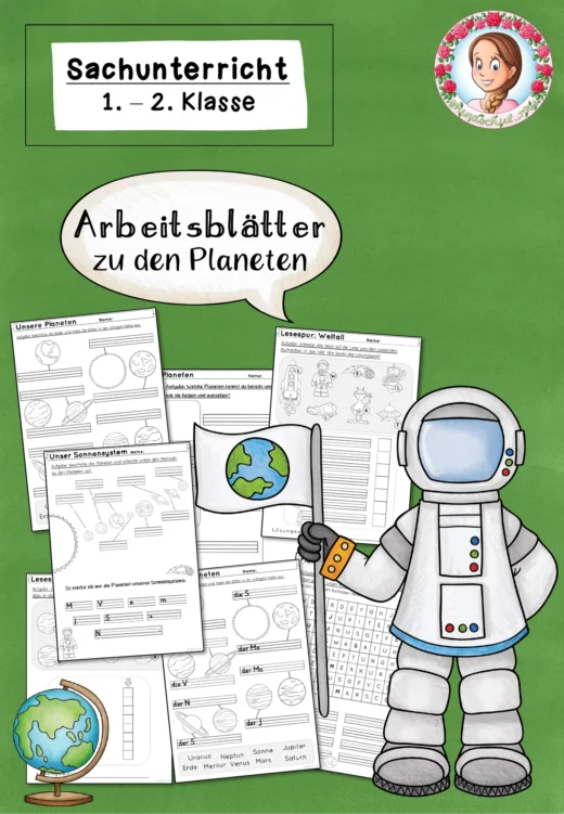 Arbeitsblätter Planeten (Klasse 1 bis 2)