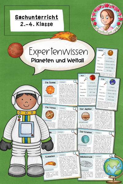 Wissenskartei Planten und Weltall (Klasse 1 bis 3) Sachunterricht (425461)