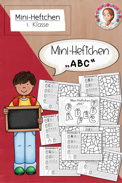 Mini-Heftchen „ABC“ in Druckschrift (1. Klasse) (435064)
