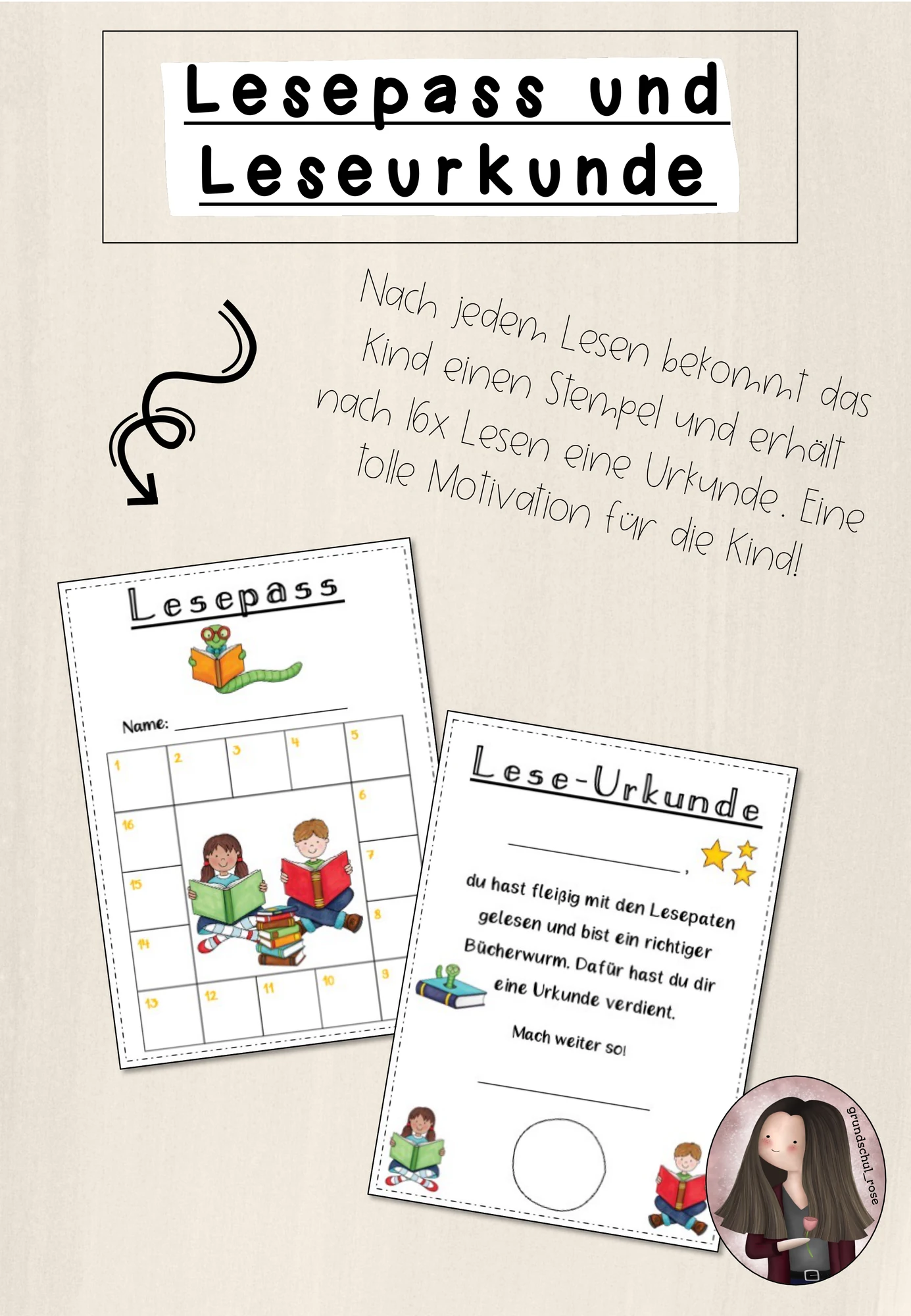 FREEBIE: Lesepass und Leseurkunde