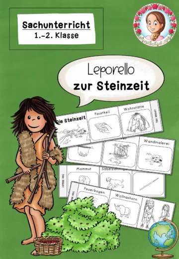 Cover: Steinzeit Grundschule | Leporello Sachunterricht Klasse 1-2 – digitales Unterrichtsmaterial für die Grundschule