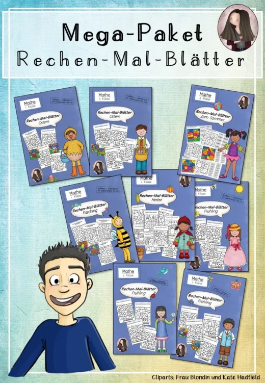 Rechenmalblätter Mathematik: Mega-Paket
