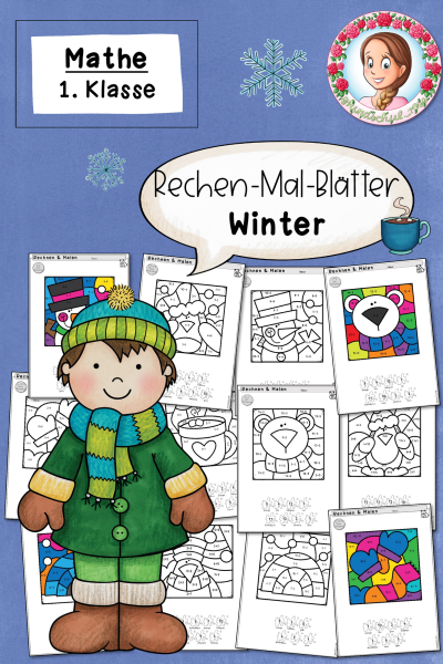 Rechenmalblätter Winter ZR 20 (1. Klasse) Mathematik (500970)