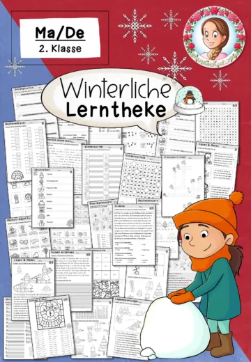 Cover: Lerntheke Winter (2. Klasse) Deutsch Mathematik – digitales Unterrichtsmaterial für die Grundschule