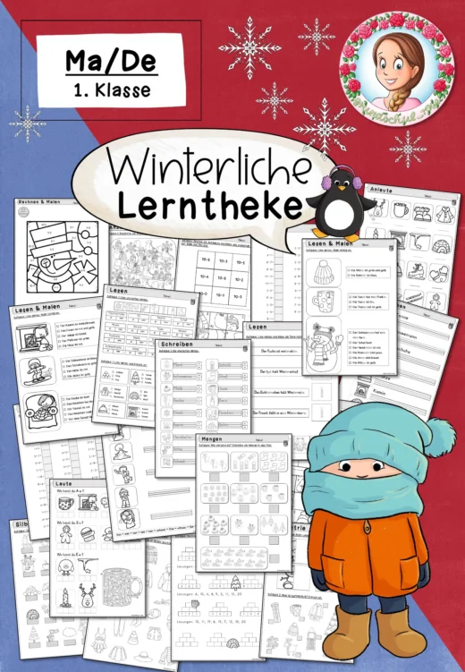 Lerntheke Winter (1. Klasse) Deutsch Mathematik
