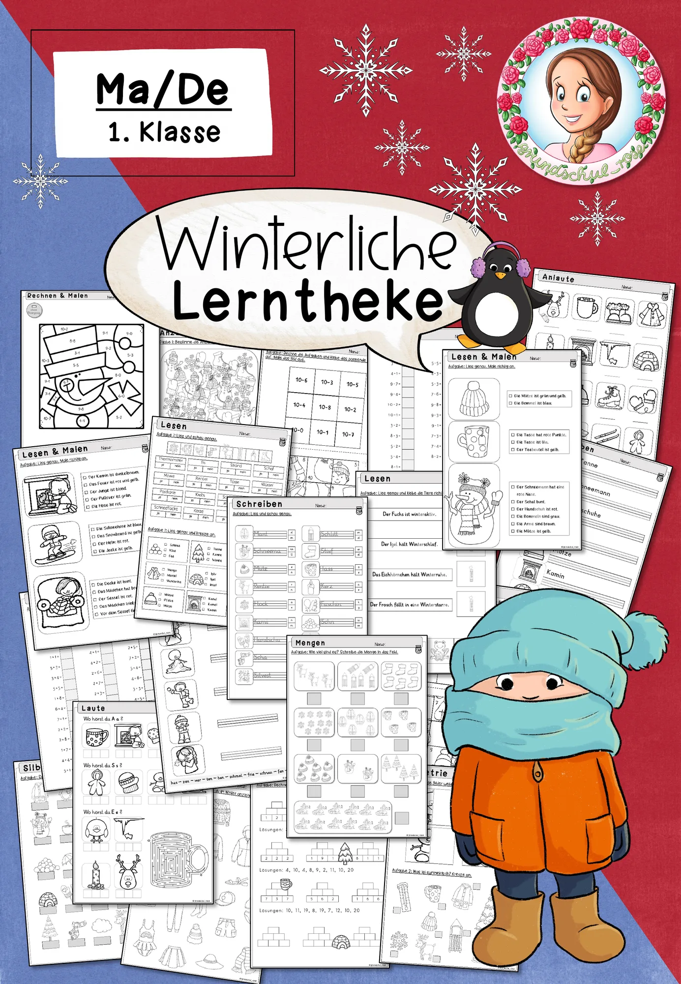 Lerntheke Winter (1. Klasse) Deutsch Mathematik
