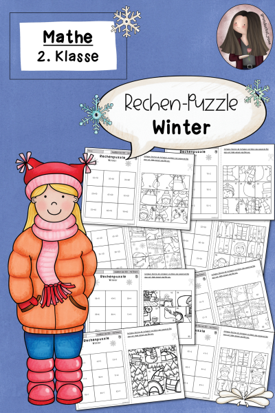 Rechenpuzzles Winter ZR 100 (Klasse 2) Mathematik (511922)
