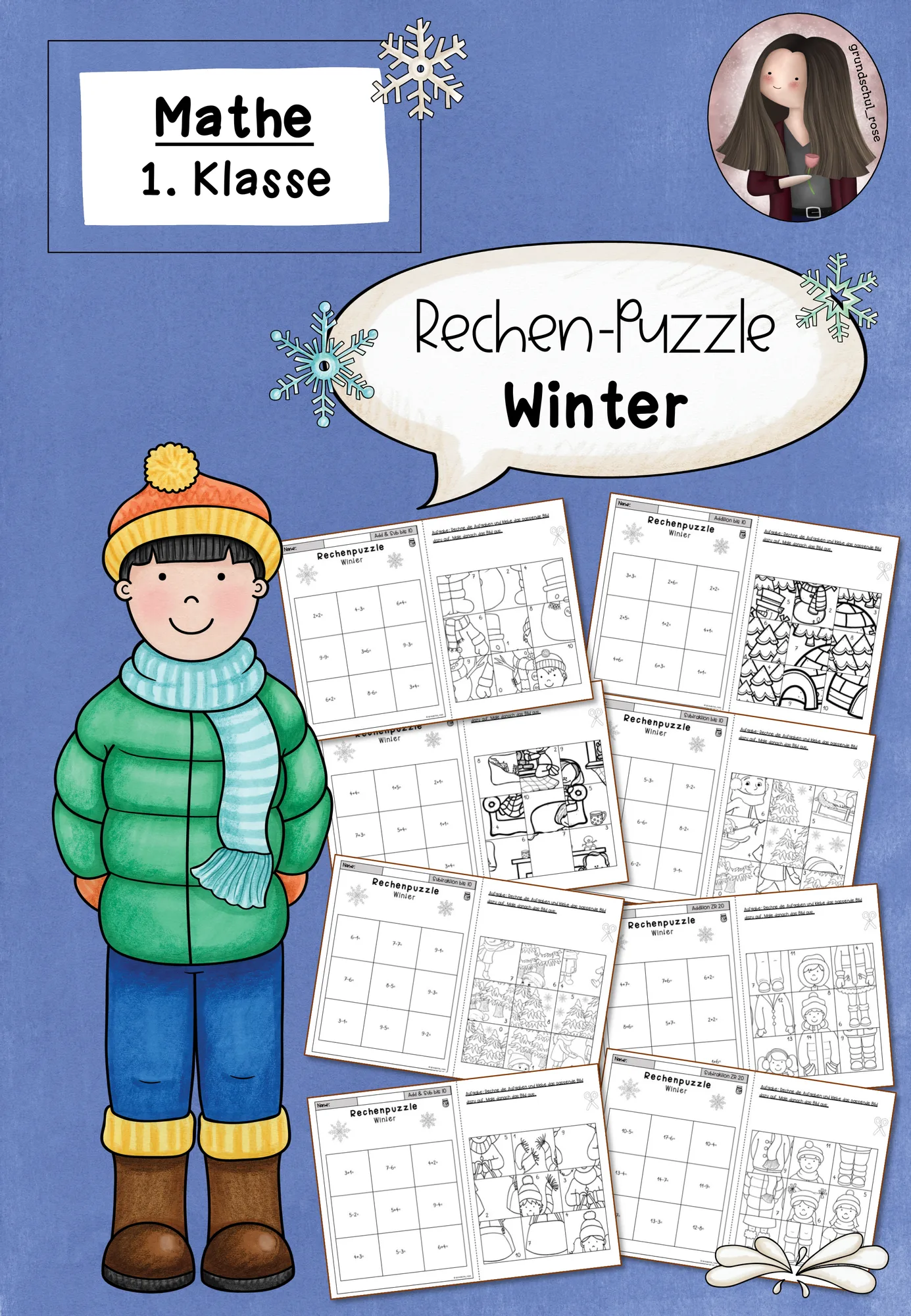 Rechenpuzzles Winter ZR 20 (Klasse 1) Mathematik
