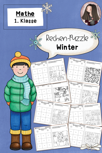 Rechenpuzzles Winter ZR 20 (Klasse 1) Mathematik (515209)