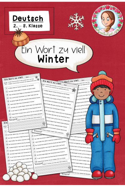 Ein Wort zu viel: Winter (Klasse 2 bis 3) Deutsch (523804)