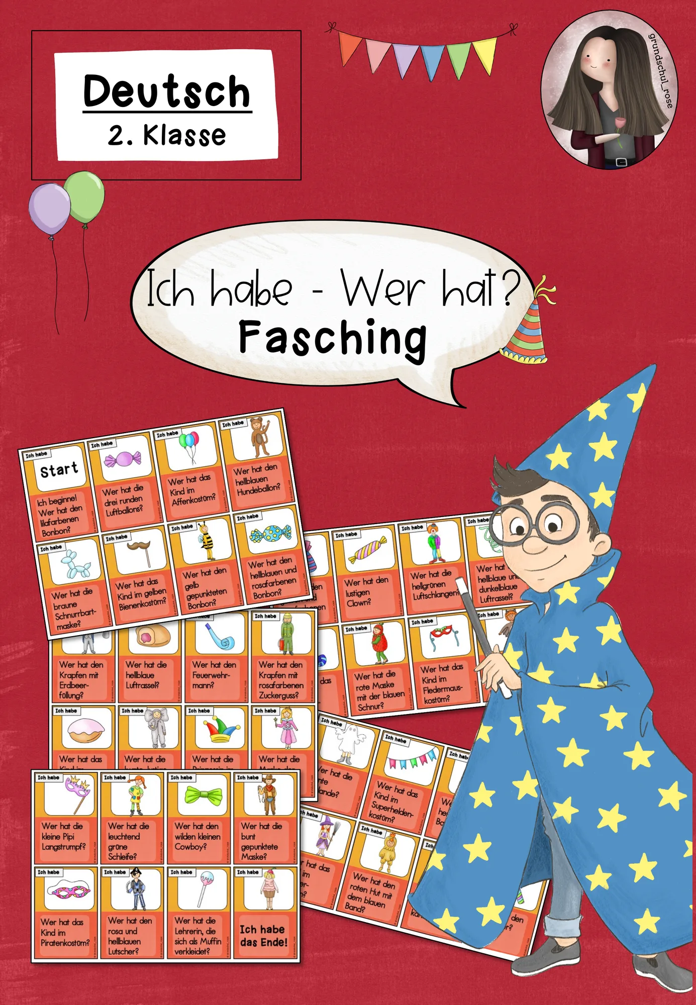 Ich habe – Wer hat? Fasching (2. Klasse)