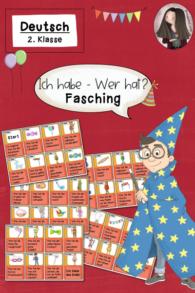 Ich habe – Wer hat? Fasching (2. Klasse) (526780)
